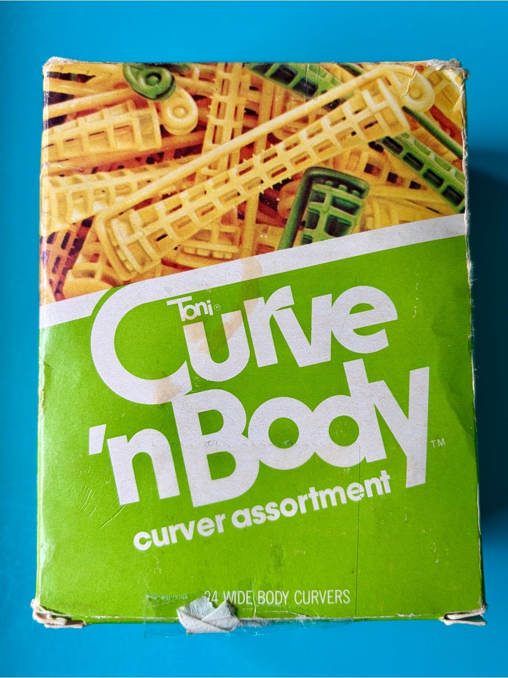 Vintage 1970s retro Open Box Unused Gillette Curve ‘n Body Curlers Assortment
